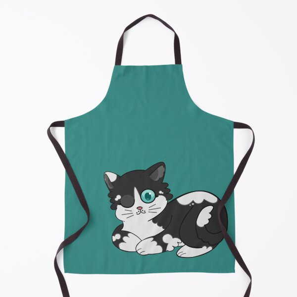 Item preview, black and white cat with green eyes designed and sold by Mirumix9.