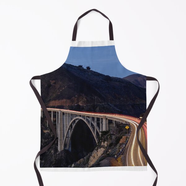 Item preview, Car light trails illuminating Bixby Creek Bridge designed and sold by yhelfman.