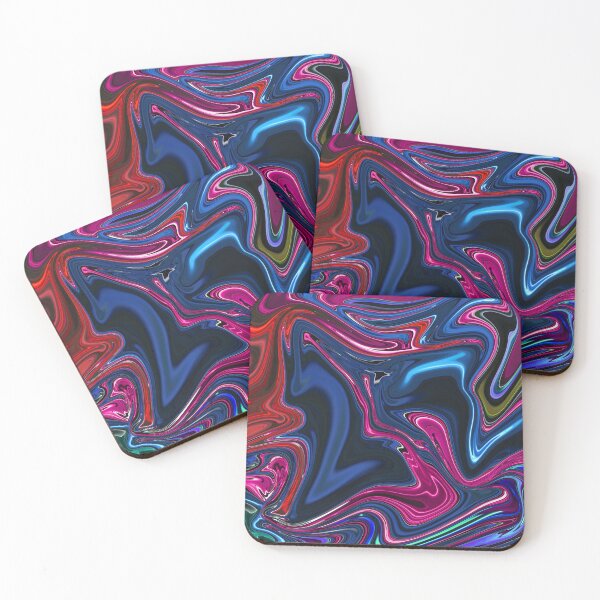 Item preview, Abstract Liquid psychedelic Metallic Marble Art Paint- Elegant neon psychedelic Marble art designed and sold by MAEffects.