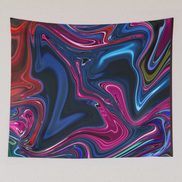 Item preview, Abstract Liquid psychedelic Metallic Marble Art Paint- Elegant neon psychedelic Marble art designed and sold by MAEffects.