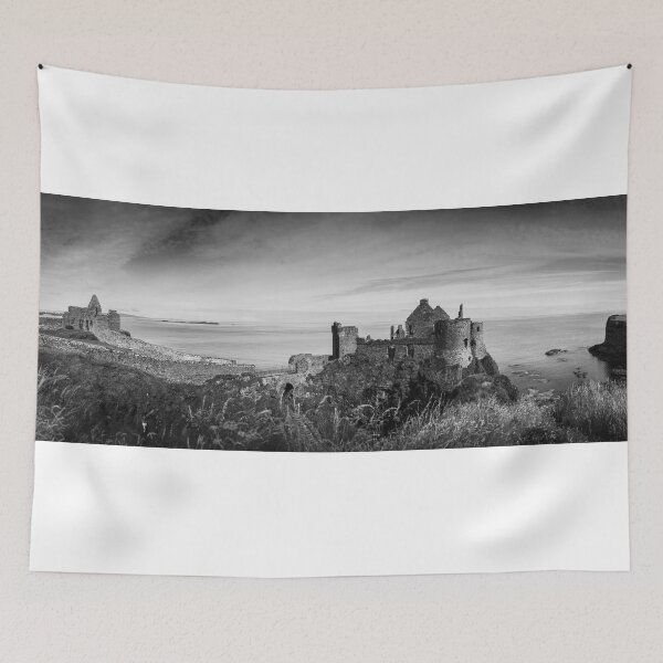 Item preview, Ireland Panorama BW - Dunluce Castle designed and sold by lesslinear.