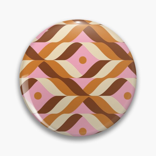 Item preview, Retro midcentury modern 70s vintage pattern designed and sold by ReneMagritteArt.