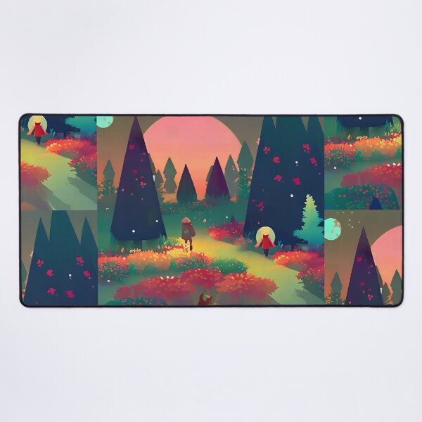 Item preview, Walking In Forest At Night During Spring Season, Kawaii Art Gift designed and sold by TMelonShop.