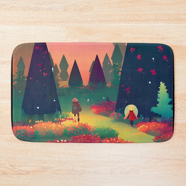 Item preview, Walking In Forest At Night During Spring Season, Kawaii Art Gift designed and sold by TMelonShop.