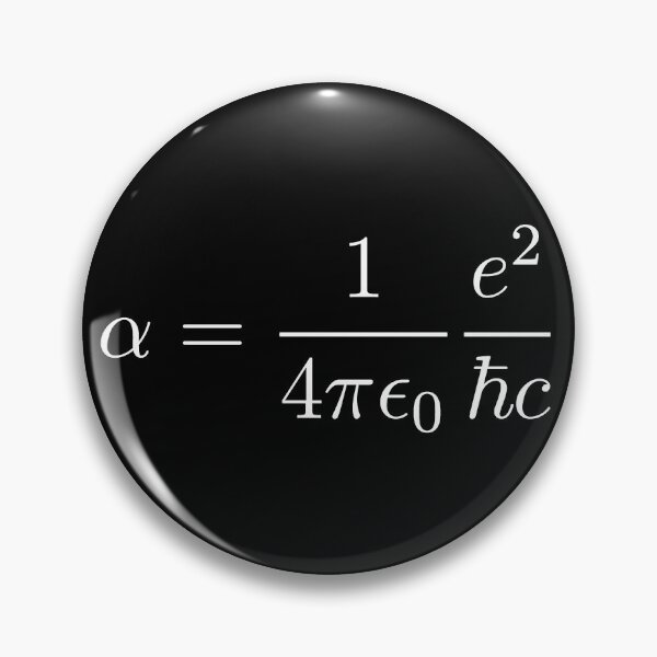 Item preview, fine structure constant, made only for physicisits designed and sold by NoetherSym.