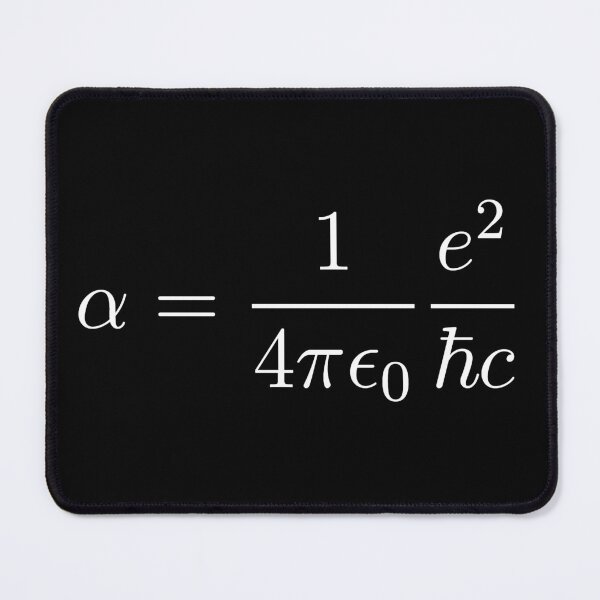 Item preview, fine structure constant, made only for physicisits designed and sold by NoetherSym.