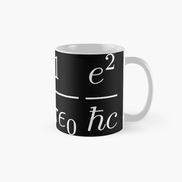 Item preview, fine structure constant, made only for physicisits designed and sold by NoetherSym.