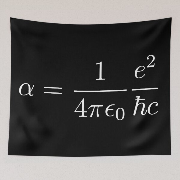 Item preview, fine structure constant, made only for physicisits designed and sold by NoetherSym.