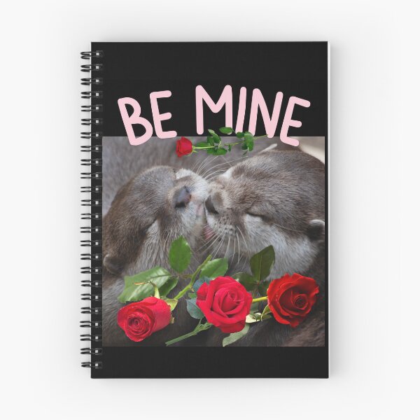 Item preview, Be Mine Sweet Otters With Roses Valentine Design designed and sold by EarthArtDesigns.