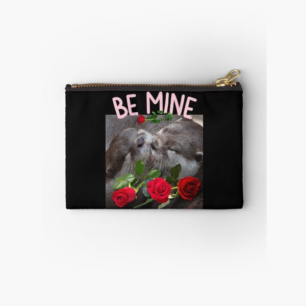 Item preview, Be Mine Sweet Otters With Roses Valentine Design designed and sold by EarthArtDesigns.