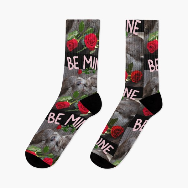 Item preview, Be Mine Sweet Otters With Roses Valentine Design designed and sold by EarthArtDesigns.