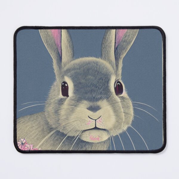 Item preview, Floral Blue Greyish Fuzzy Lop Cute Bunny Mom designed and sold by wigobun.