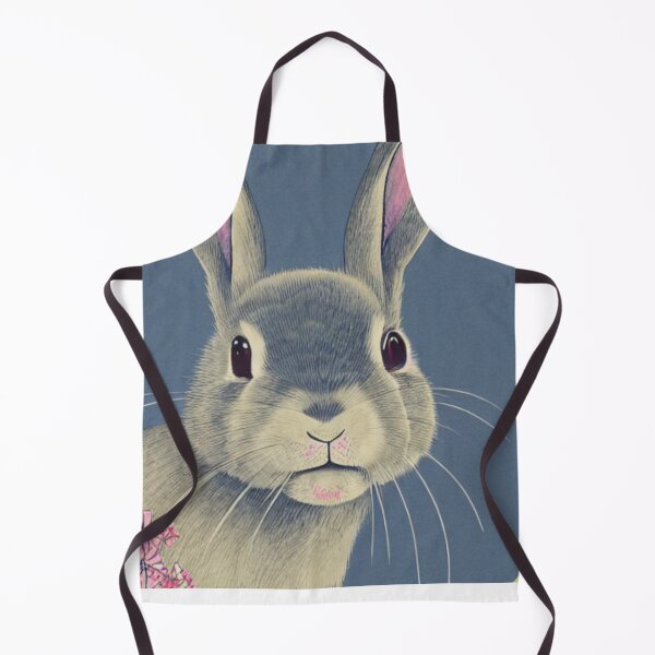 Item preview, Floral Blue Greyish Fuzzy Lop Cute Bunny Mom designed and sold by wigobun.