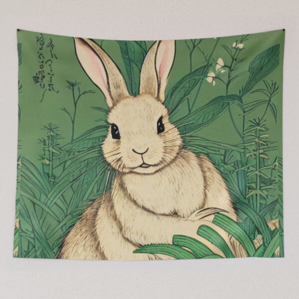 Item preview, Cute White Fluffy Bunny Plant Nature Lover designed and sold by wigobun.