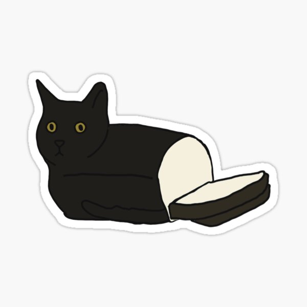 Cat Bread Loaf Stickers for Sale