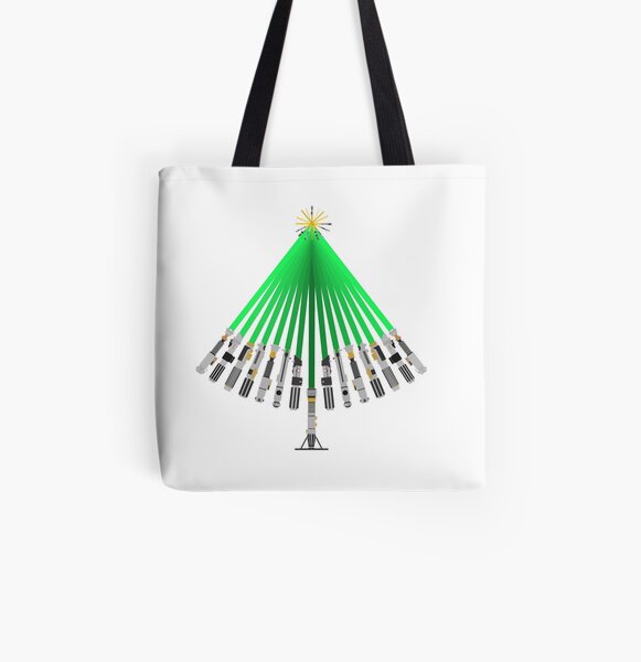 LightSaber Christmas Tree All Over Print Tote Bag