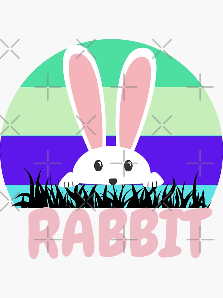 I Love Rabbits Sticker For Sale By Podiumdesigns Redbubble