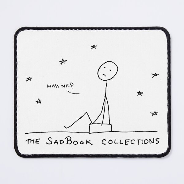Item preview, "why me?" sad stick figure comic strip designed and sold by NoelleNotions.