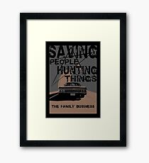 supernatural:saving people hunting things Framed Print