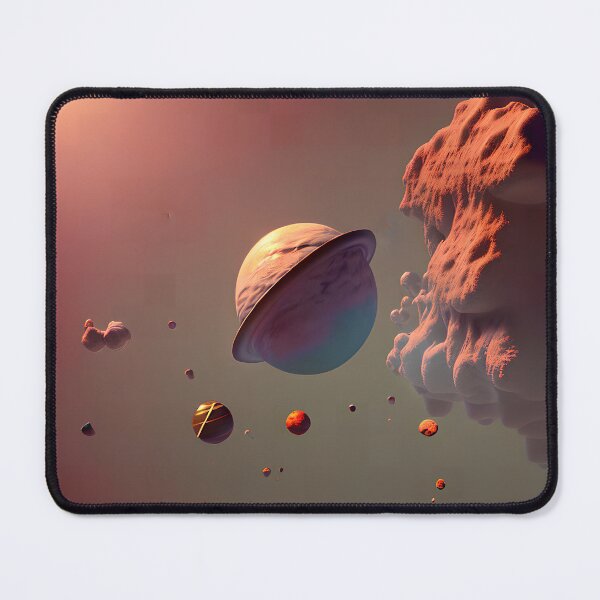 Item preview, Planets and Rocks in a Sky of Pink and Bright Sun Gift designed and sold by TMelonShop.