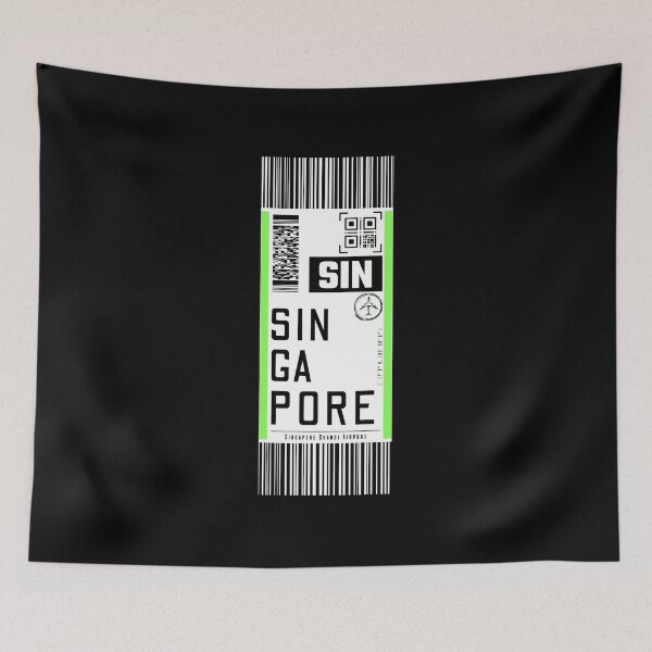 Item preview, SINGAPORE Luggage tag Boarding sticker designed and sold by LeddsoDello.