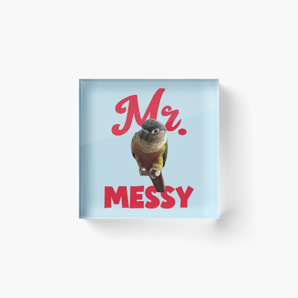 Item preview, Mr. Messy Green Cheek Conure design | Conure | Small Parrot | Parakeet | Parrot lover designed and sold by TatianaLG.