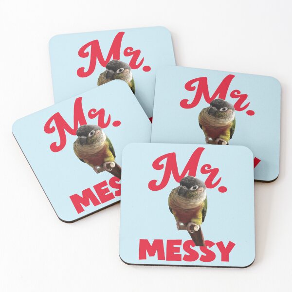 Item preview, Mr. Messy Green Cheek Conure design | Conure | Small Parrot | Parakeet | Parrot lover designed and sold by TatianaLG.