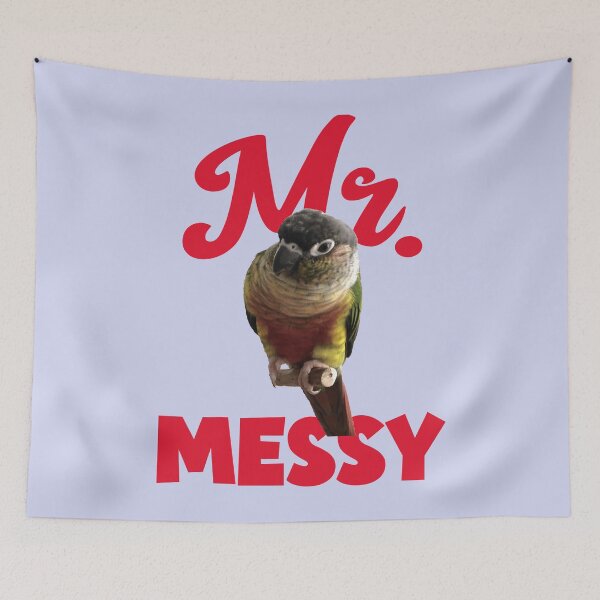 Item preview, Mr. Messy Green Cheek Conure design | Conure | Small Parrot | Parakeet | Parrot lover designed and sold by TatianaLG.