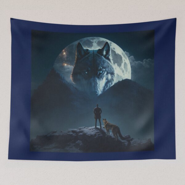 Item preview, wolf between the mountains designed and sold by Rook-art.