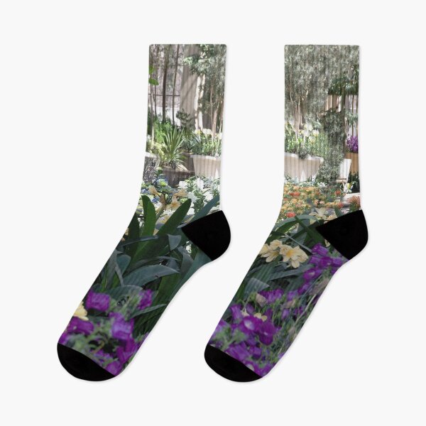 Item preview, Botanical Flower Garden featuring Bellflowers and Easter Lilies designed and sold by VistaViews.