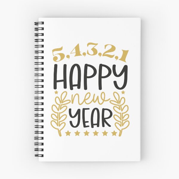 Item preview, Negro y dorado - 5, 4, 3, 2, 1 Feliz año nuevo - Cuenta regresiva - Cita de feliz año nuevo designed and sold by Textography1.