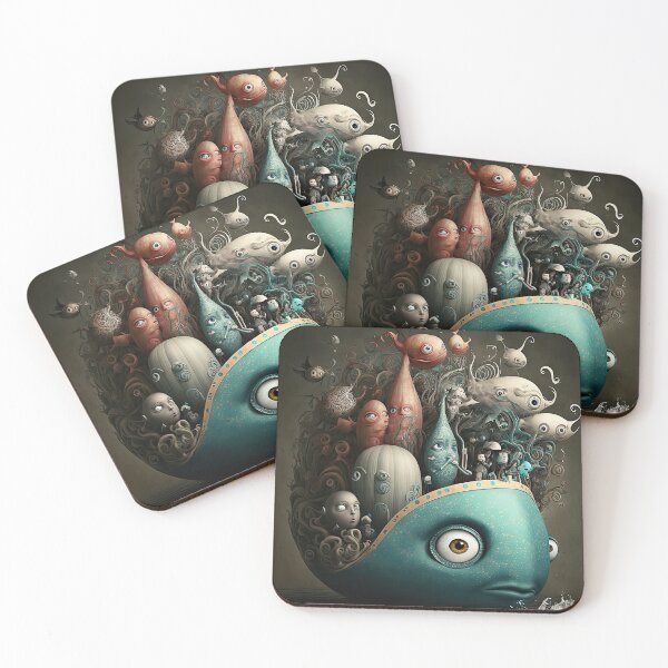 Item preview, Weird strange art with lovely cute monster and creatures designed and sold by mrlongfield.