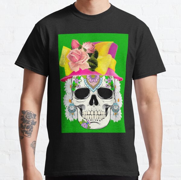 Women's Día de Muertos La Catrina Short Sleeve Graphic T-Shirt - Black XS