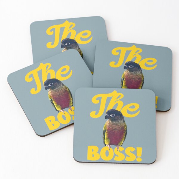 Item preview, The Boss Green Cheek Conure design | Conure | Small Parrot | Parakeet | Parrot lover designed and sold by TatianaLG.