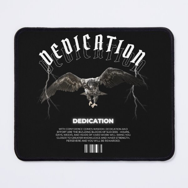 Item preview, Dedication Lightning Eagle Motivational Quote designed and sold by StreetGlory.