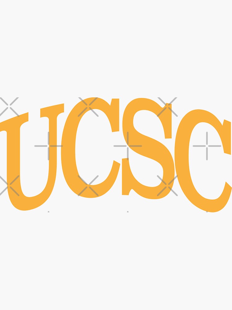"ucsc serif font curved (abbreviation)" Sticker for Sale by