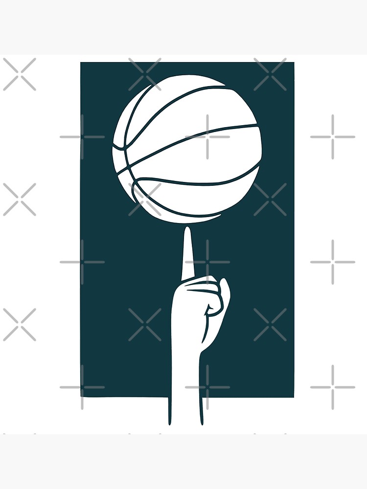 "Spinning basketball on a finger vector art" Art Print by Mandalorian3