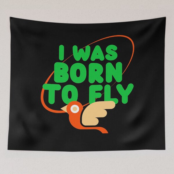 Item preview, I Was Born To Fly Design, Small Parrot, Inspirational quote, Bird lover designed and sold by TatianaLG.