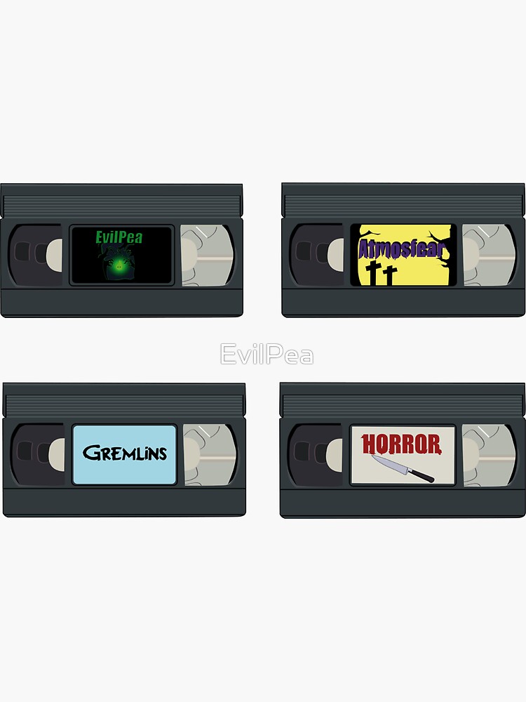 "VHS stickers" Sticker by EvilPea Redbubble