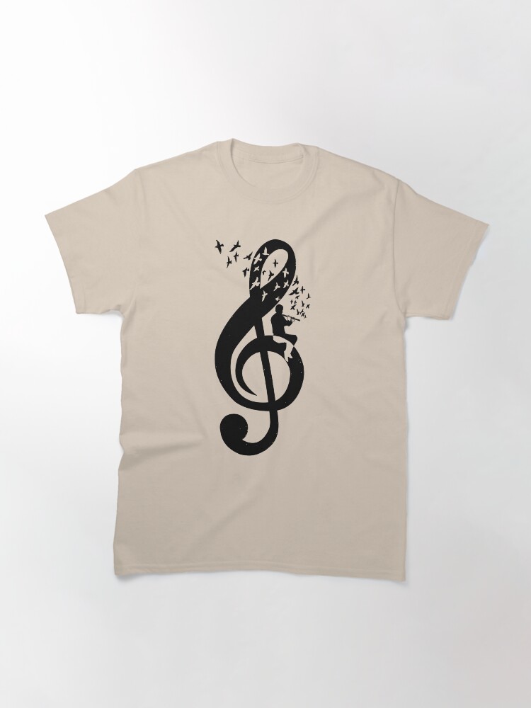 Alternate view of Treble Clef Flute - Music Theme Design Suitable for Men and Women Classic T-Shirt