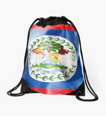 Belize Flag Drawstring Bag