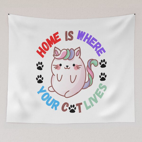 Item preview, Home Is Where Your Cat Lives.  designed and sold by Sloyar.