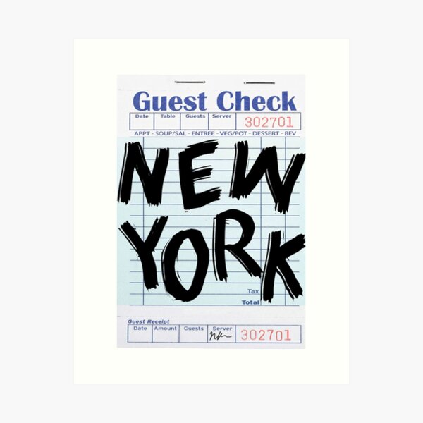 Aperçu de l'œuvre new yorkkk - GUEST CHECK @NIKKISBLING_ créée et vendue par nicolekap29.