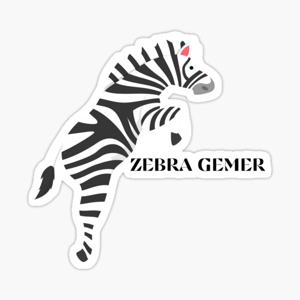 "Zebra Gamer Gaming" Sticker for Sale by Jonessmarket Redbubble