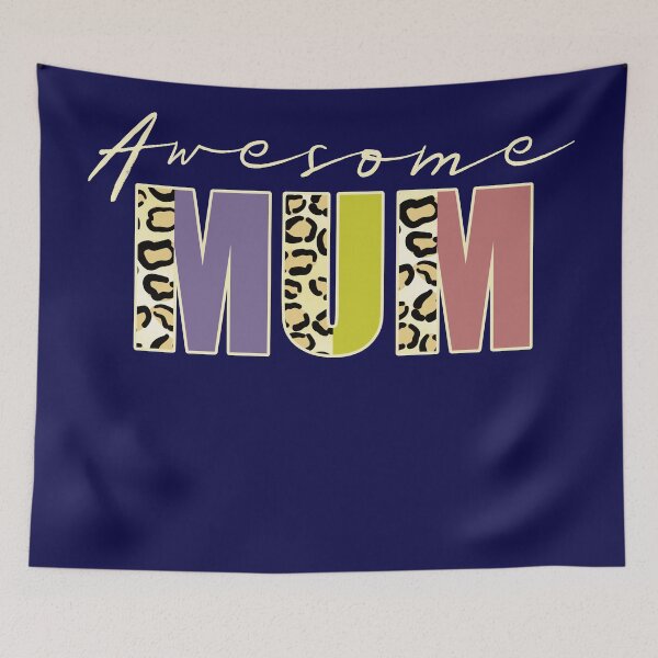 Item preview, Awesome Mum Leopard Print Text Retro Family Quote designed and sold by CRHPOD20.