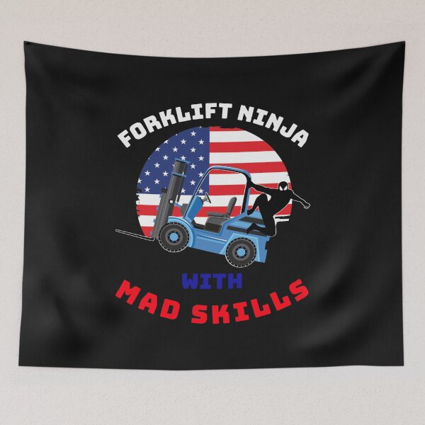 Item preview, Forklift Ninja With Mad Skills WBR designed and sold by TeamsterLife.