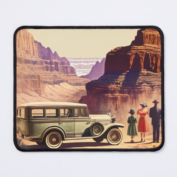 Item preview, Family standing next to their car at the edge of the Grand Canyon and enjoying the view a vintage and nostalgic designed and sold by ArtifactVault.