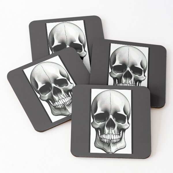Item preview, Skull Black & Gray Line-Art Style  designed and sold by bigberzerk.