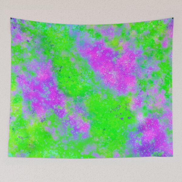 Item preview, Purple Green Cloud Collective Abstract Painting Splatters designed and sold by that5280lady.