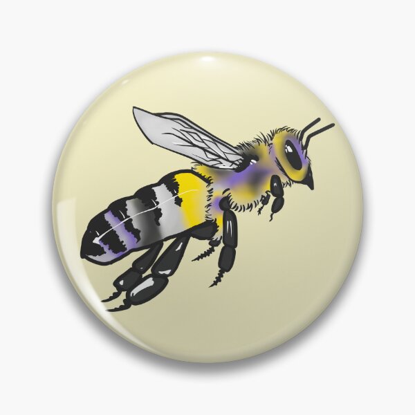 Item preview, Non-binary Pride Bee designed and sold by Maverick Jenson.